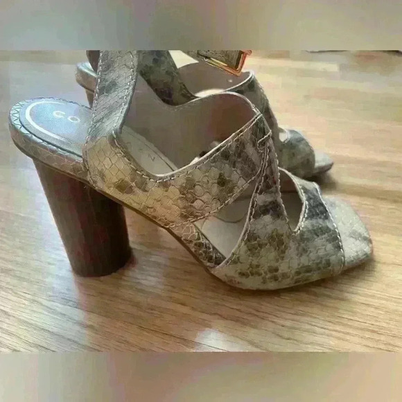 NWOB Cole Haan Reina Snakeskin Leather Ankle Strap Sandal Size 5 - Picture 3 of 8
